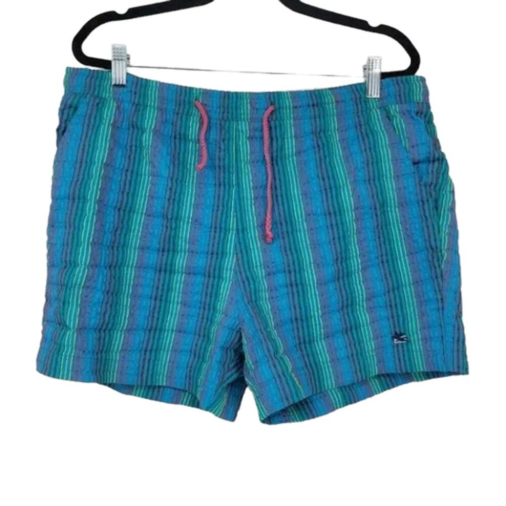 Etro Men's Striped Board Shorts Swim Beach Shorts Size Small